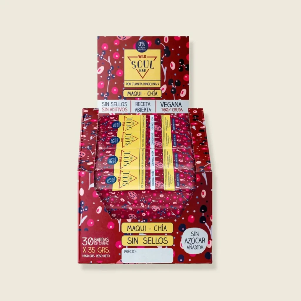 Display Barritas de cereal Vegana maqui chia 1050grs - Soul bar