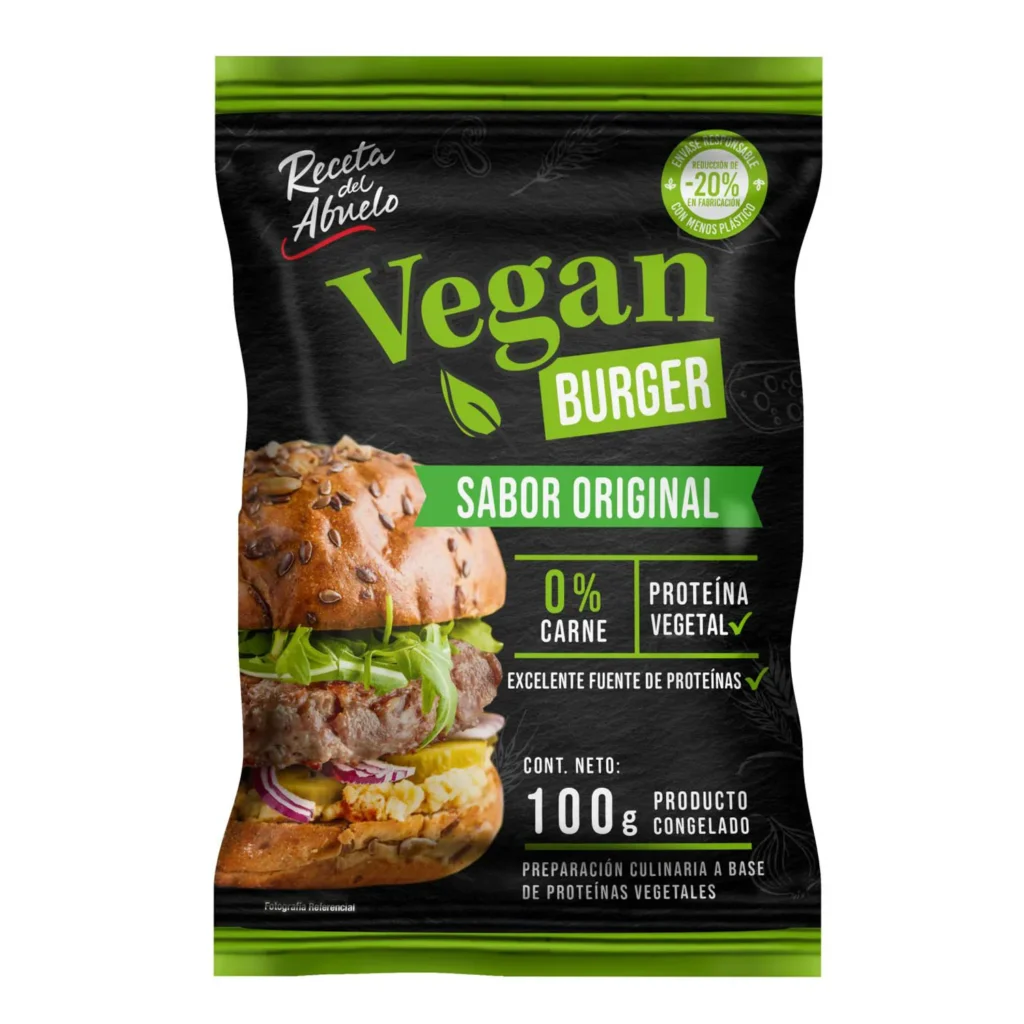 Hamburguesa vegan original 100grs - Receta del Abuelo
