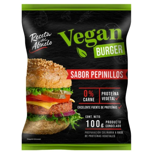 Hamburguesa vegan sabor pepinillos 100 grs - Receta del Abuelo
