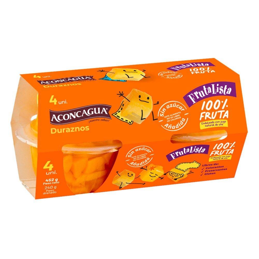 Pack Duraznos con jugo natural de uva 452grs - Aconcagua