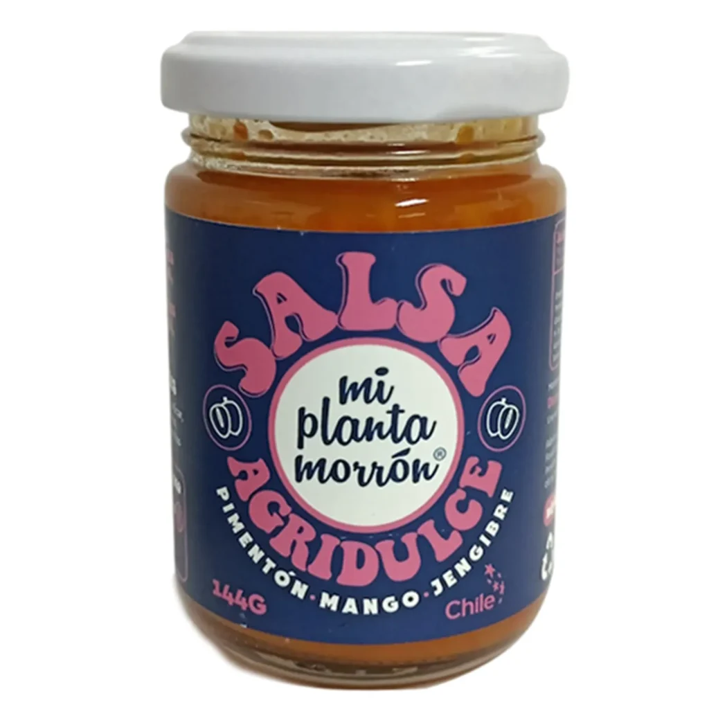 Salsa Agridulce Pimenton Mango y Jengibre 144grs - Mi Planta Morron