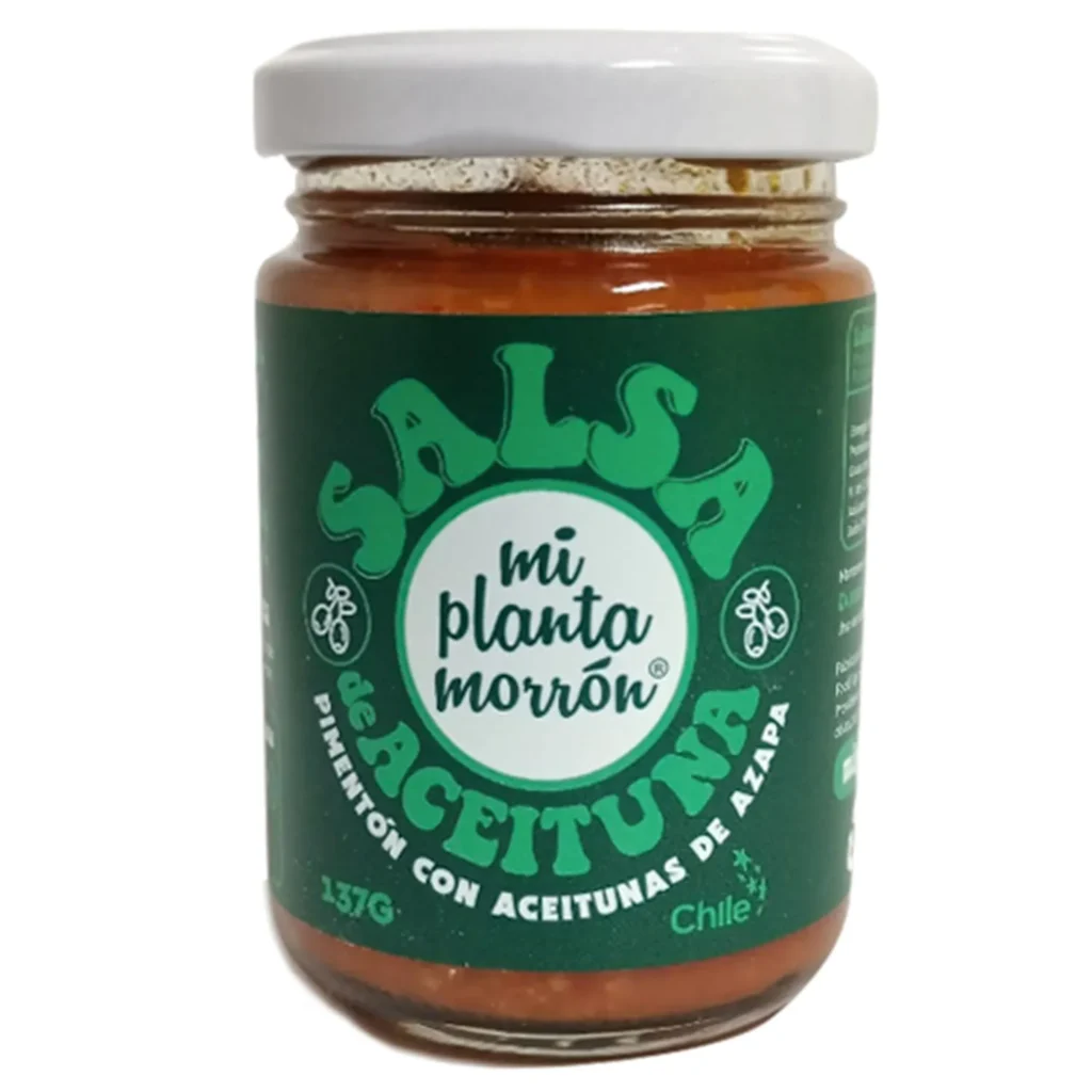 Salsa de aceituna pimenton con aceituna de azapa 137grs - mi planta morron