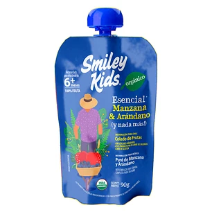 Compota manzana y arandano 90grs - Smiley Kids