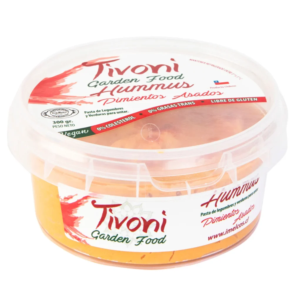 Hummus Pimientos Asados 300grs - Tivoni
