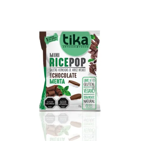 Mini Rice Pop chocolate menta 15 grs - Tika